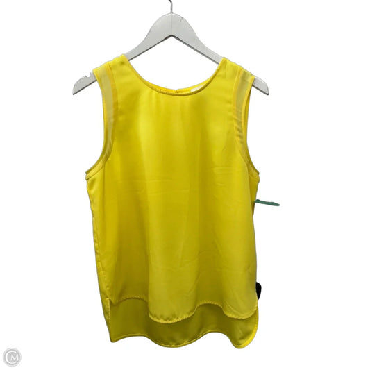 Top Sleeveless By Calvin Klein In Yellow, Size: M