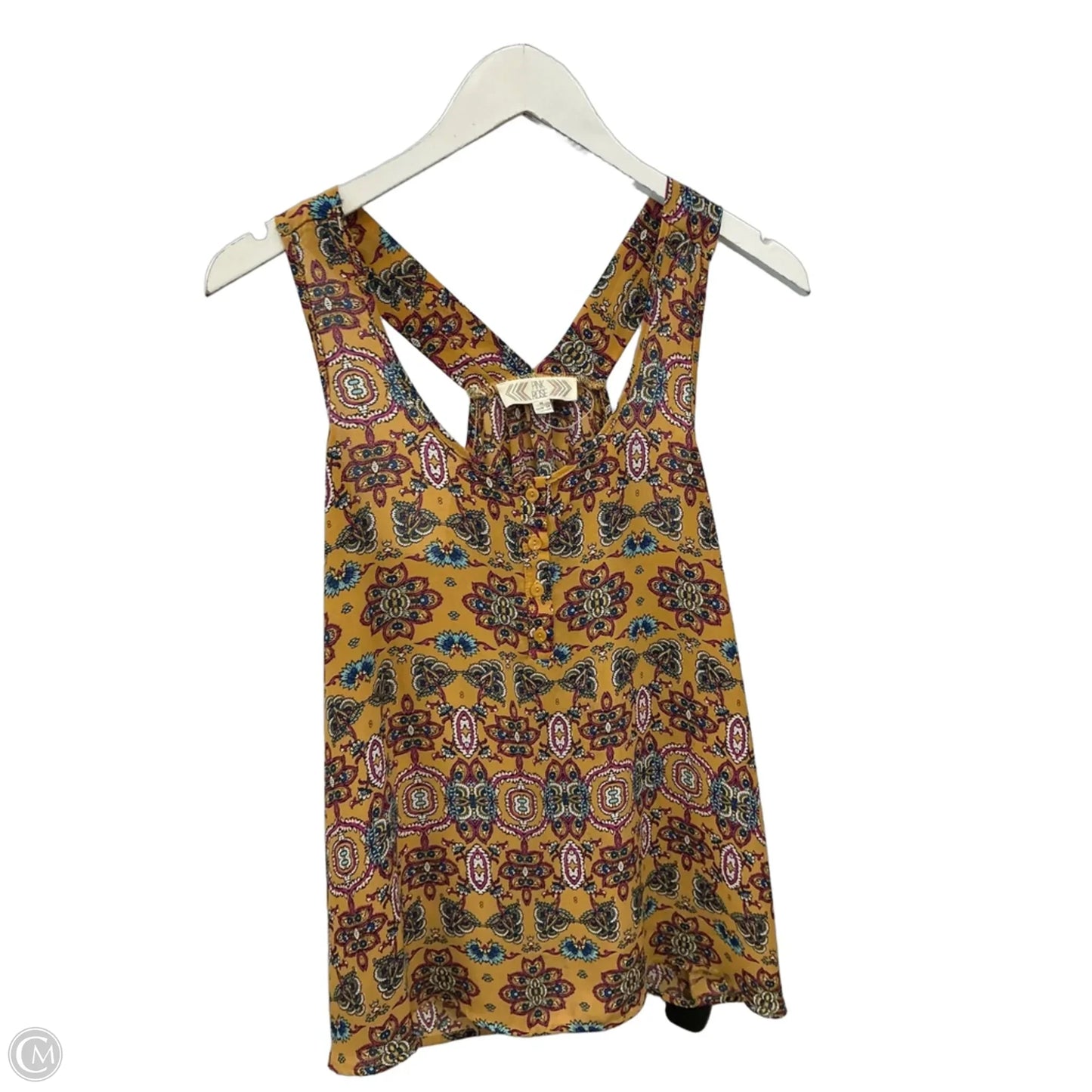 Top Sleeveless By Pink Rose In Gold & Pink, Size: M