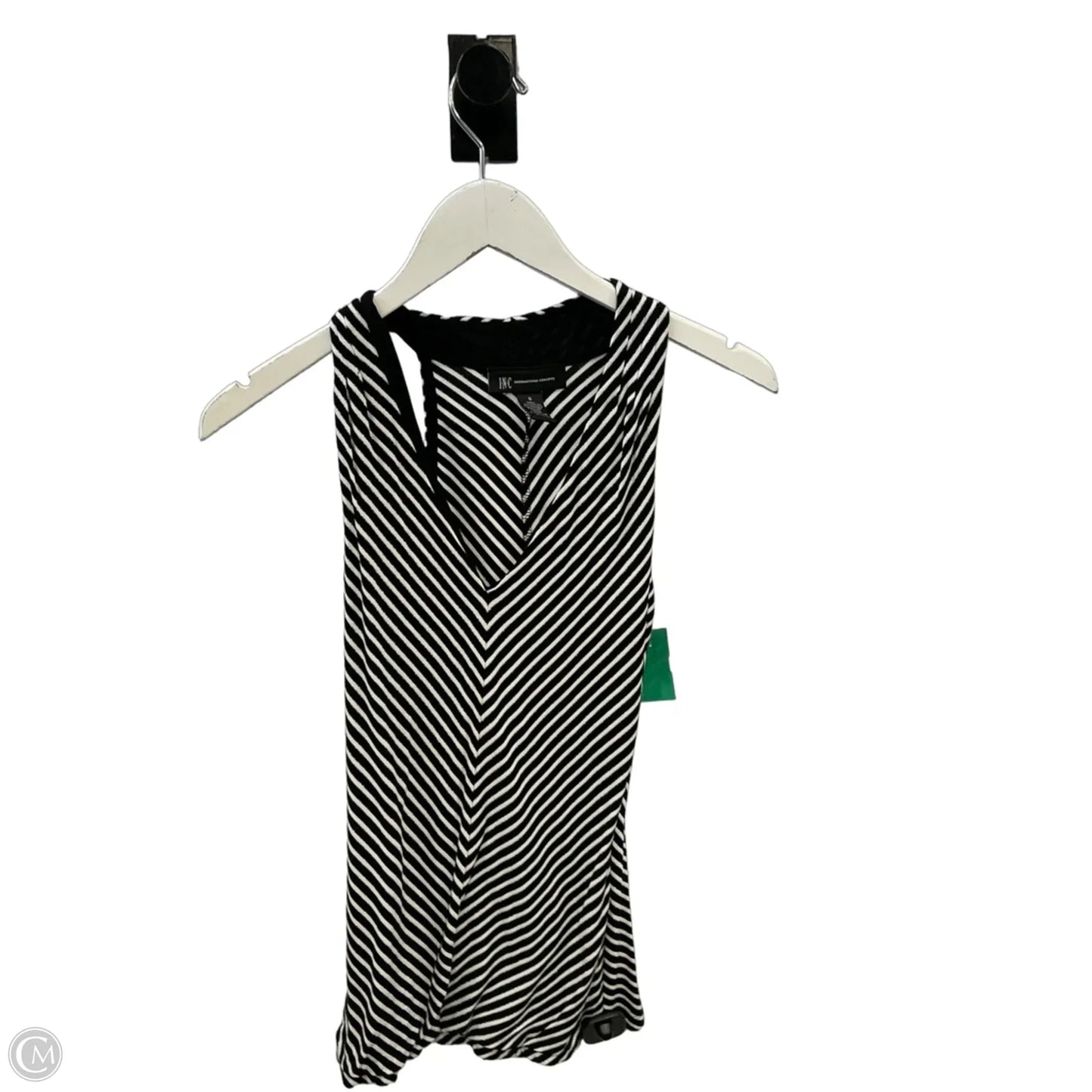 Top Sleeveless By Inc In Black & White, Size: S