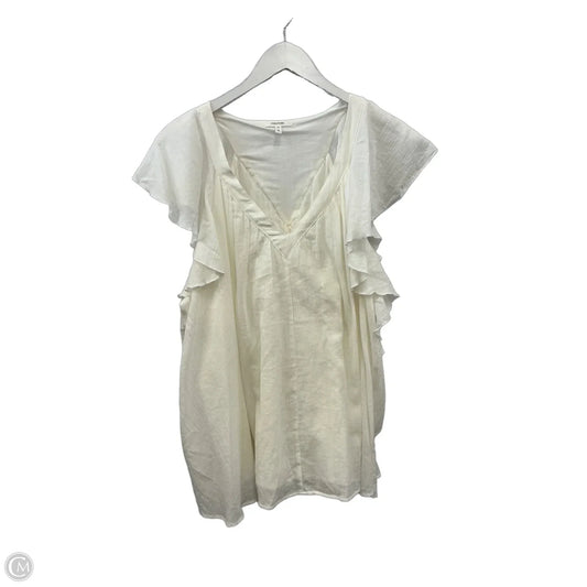 Top Short Sleeve By Maurices In Cream, Size: Xl