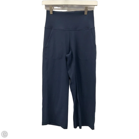 Athletic Capris By Lululemon In Navy, Size: 4