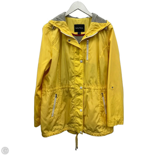 Jacket Windbreaker By Nautica In Yellow, Size: Xl