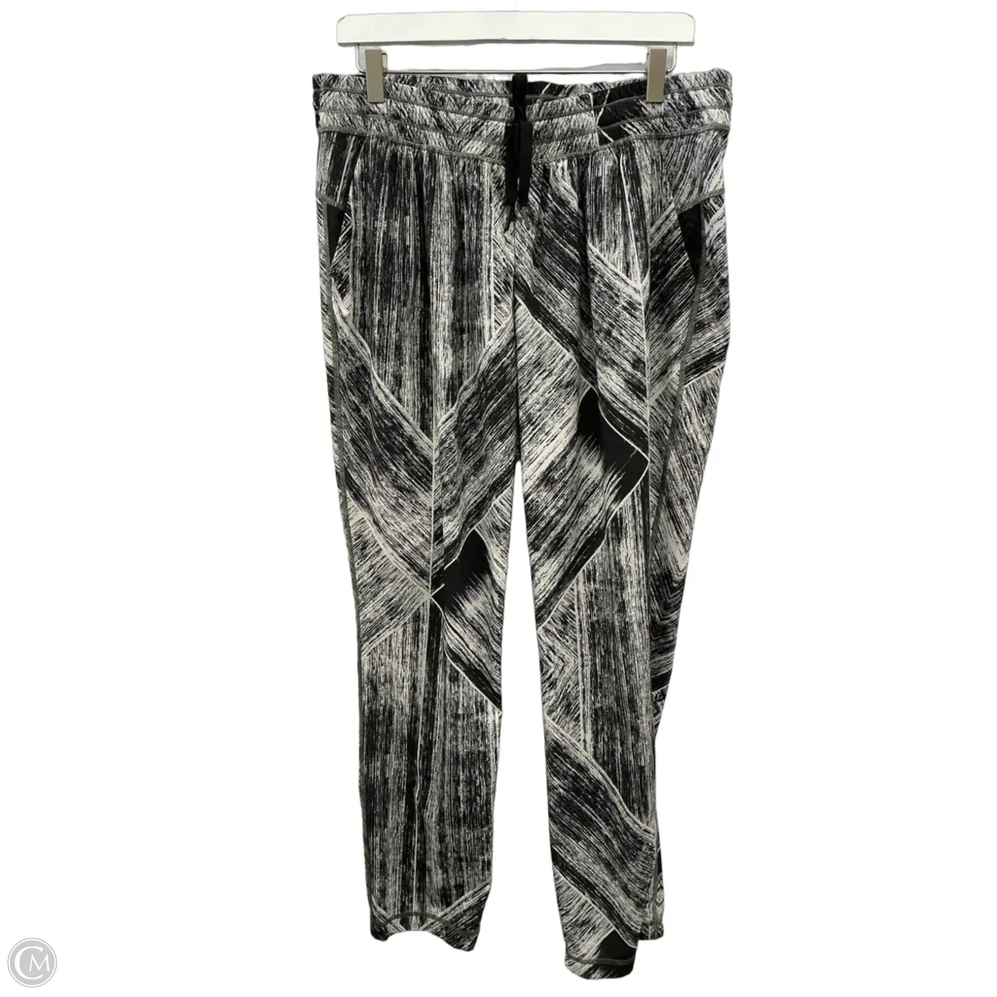 Athletic Pants By Lululemon In Black & White, Size: 10