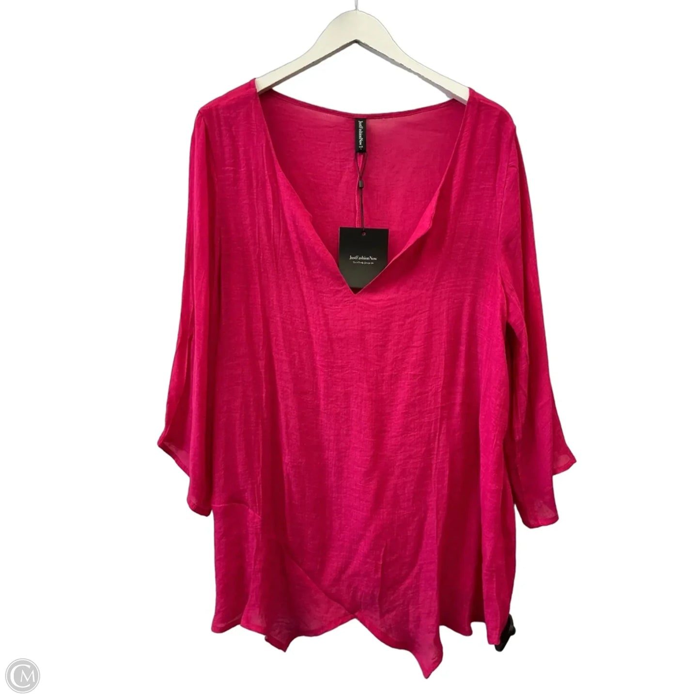 Top 3/4 Sleeve By Clothes Mentor In Pink, Size: L