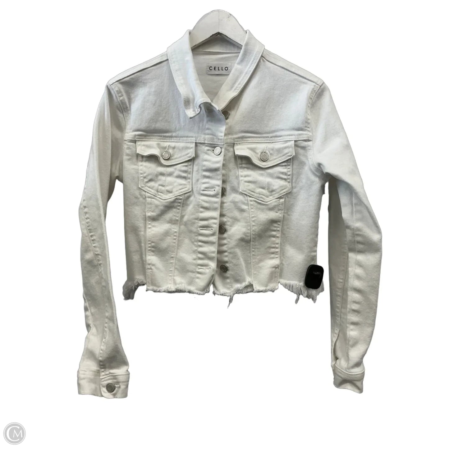 Jacket Denim By Cello In White Denim, Size: S