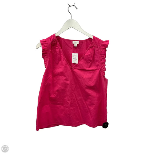 Top Short Sleeve By J. Crew In Pink, Size: L