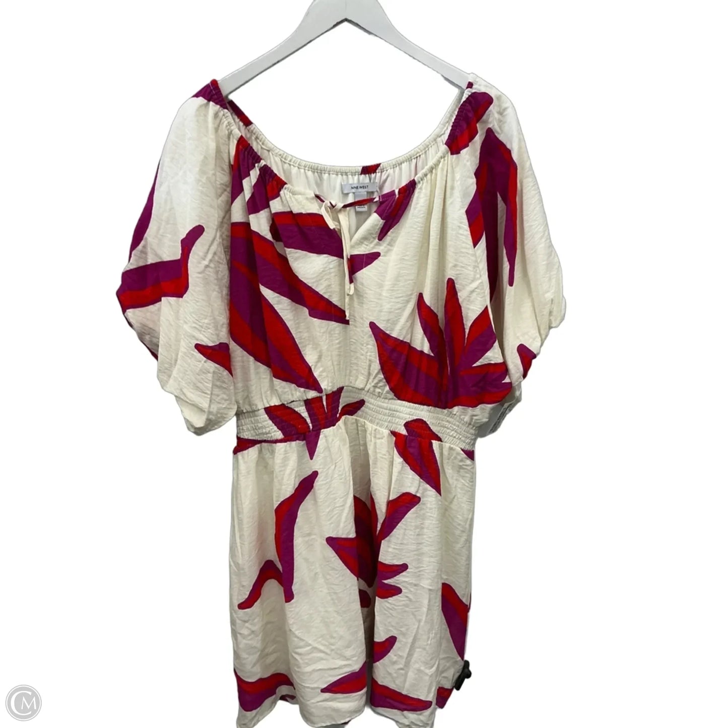 Dress Casual Short By Nine West Apparel In Purple & Red, Size: Xxl