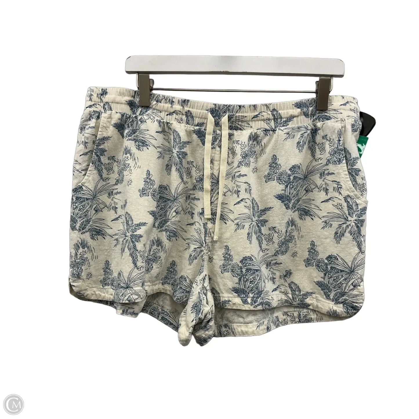 Shorts By Carve Designs In Blue & Cream, Size: 14