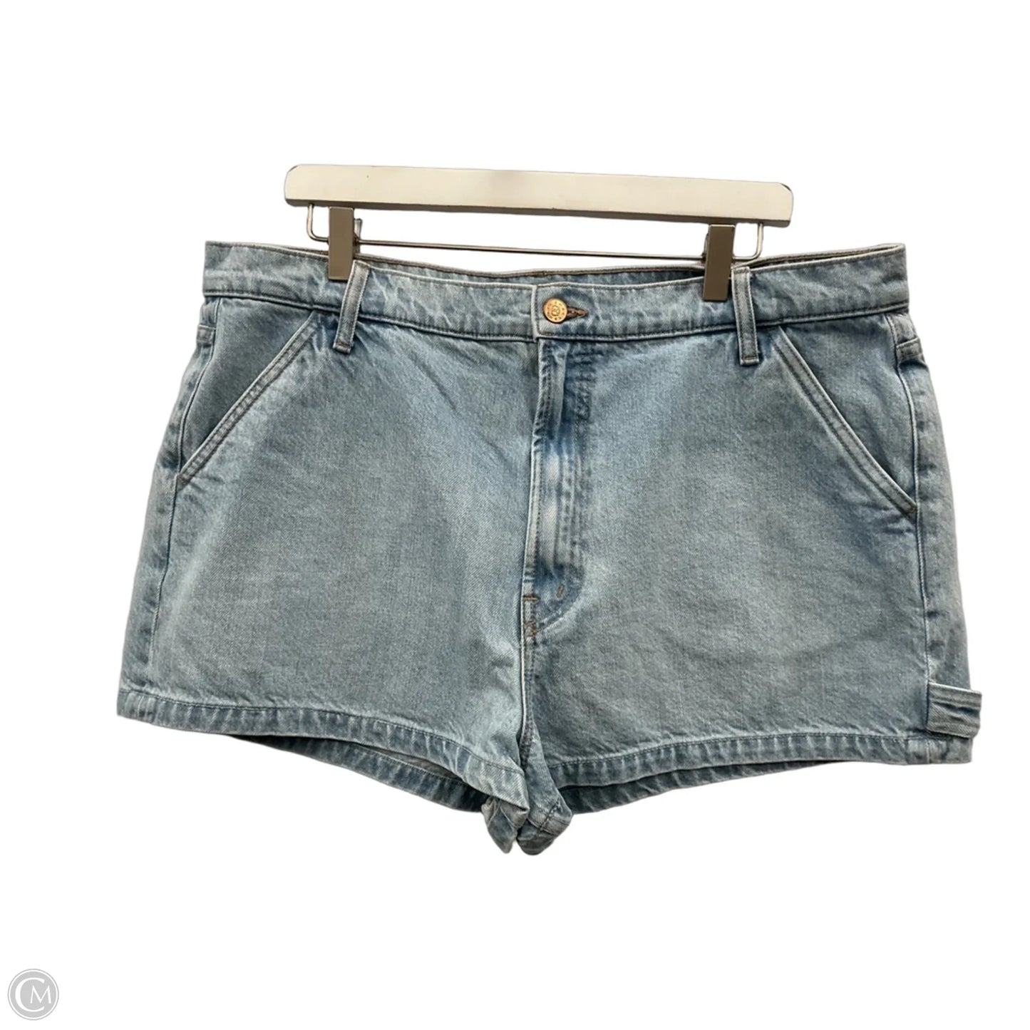 Shorts By Mother In Blue Denim, Size: 18