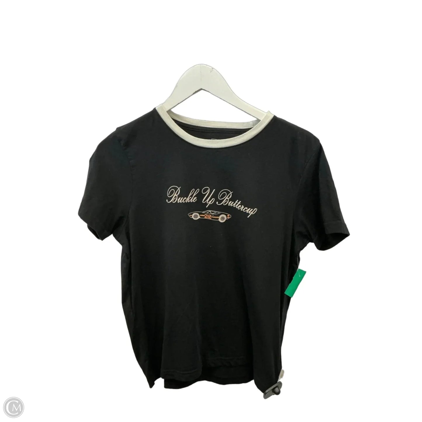 Top Short Sleeve By Cmc In Black, Size: L