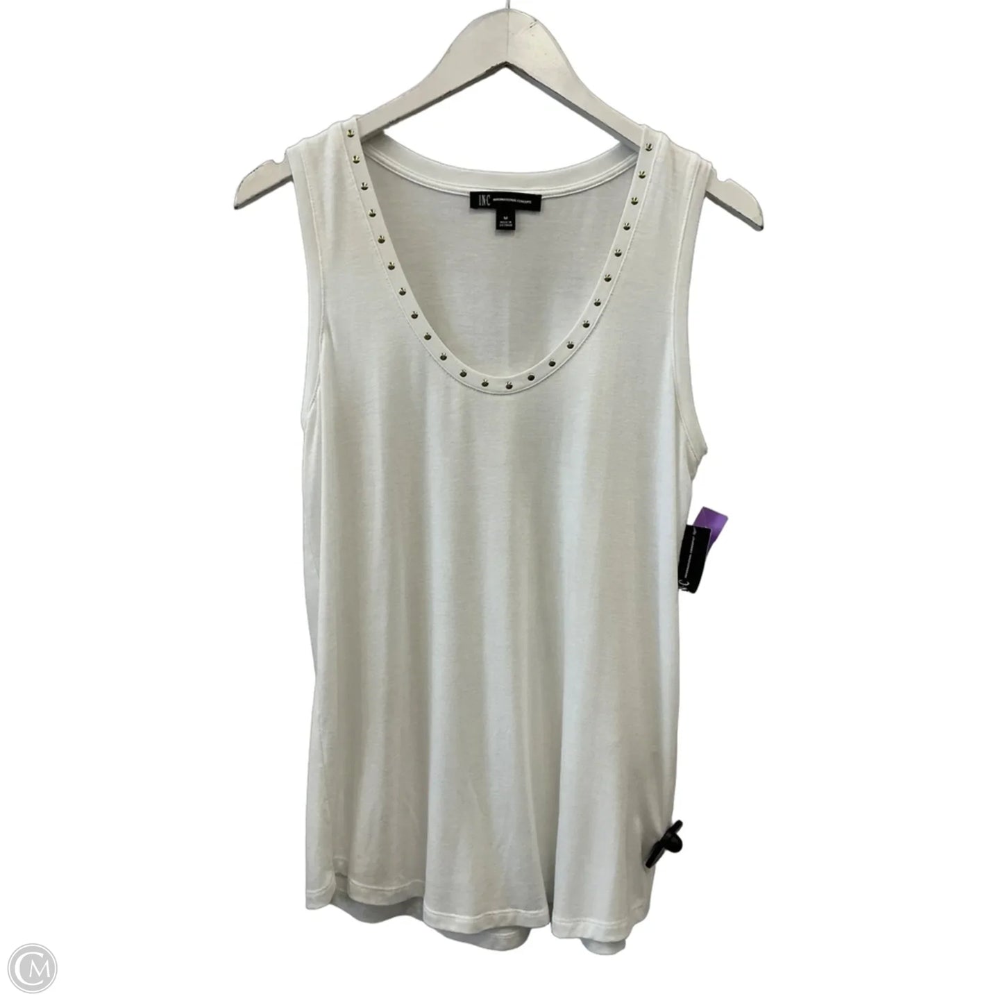 Top Sleeveless By Inc In White, Size: M
