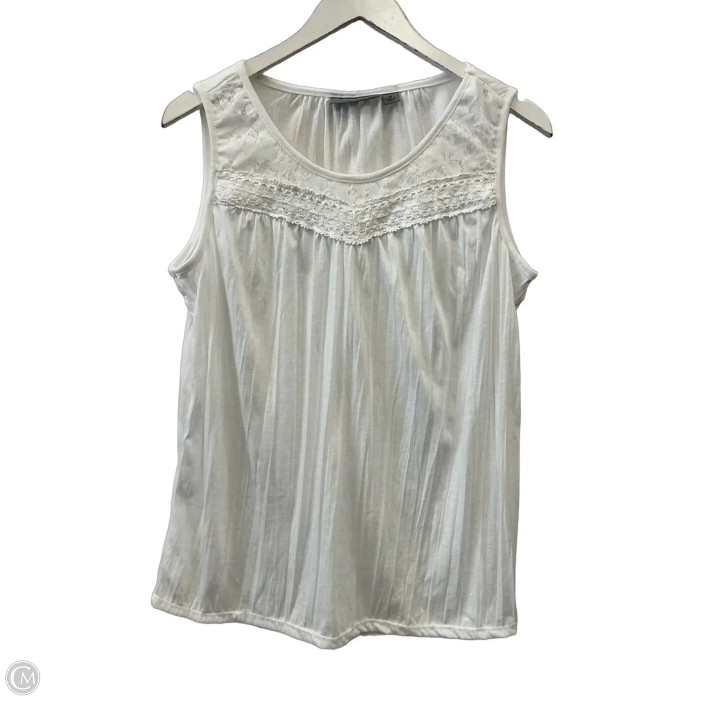 Top Sleeveless By Jason Maxwell In White, Size: M