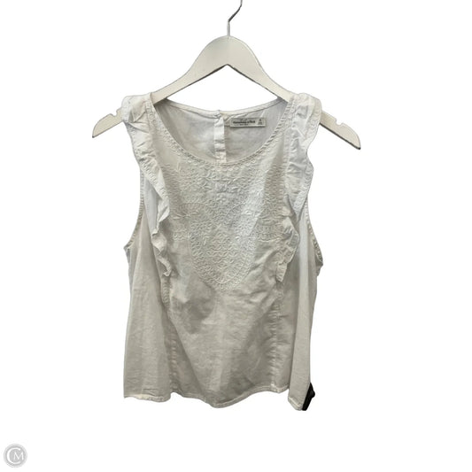 Top Sleeveless By Abercrombie And Fitch In White, Size: M