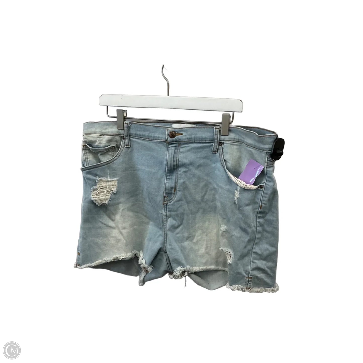 Shorts By Fashion Nova In Blue Denim, Size: 22