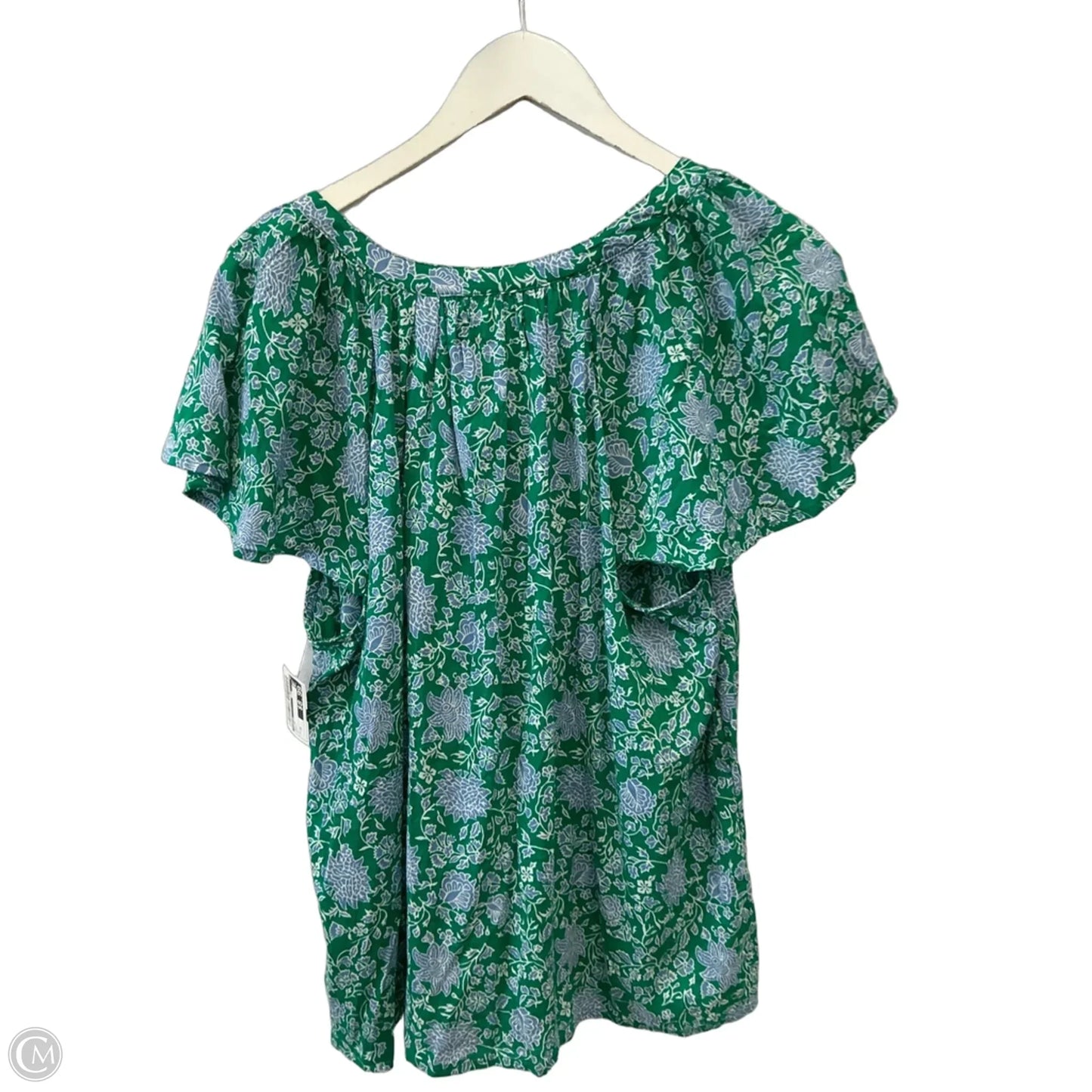 Top Short Sleeve By Sonoma In Green, Size: 1x