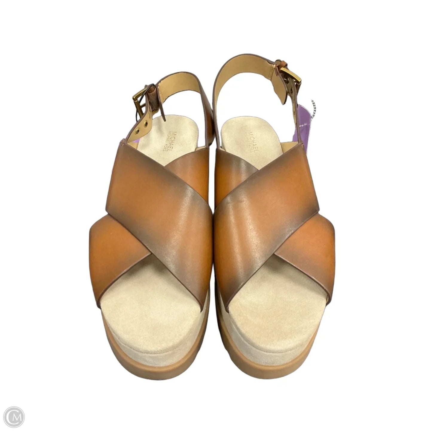 Sandals Heels Platform By Michael By Michael Kors In Tan, Size: 11