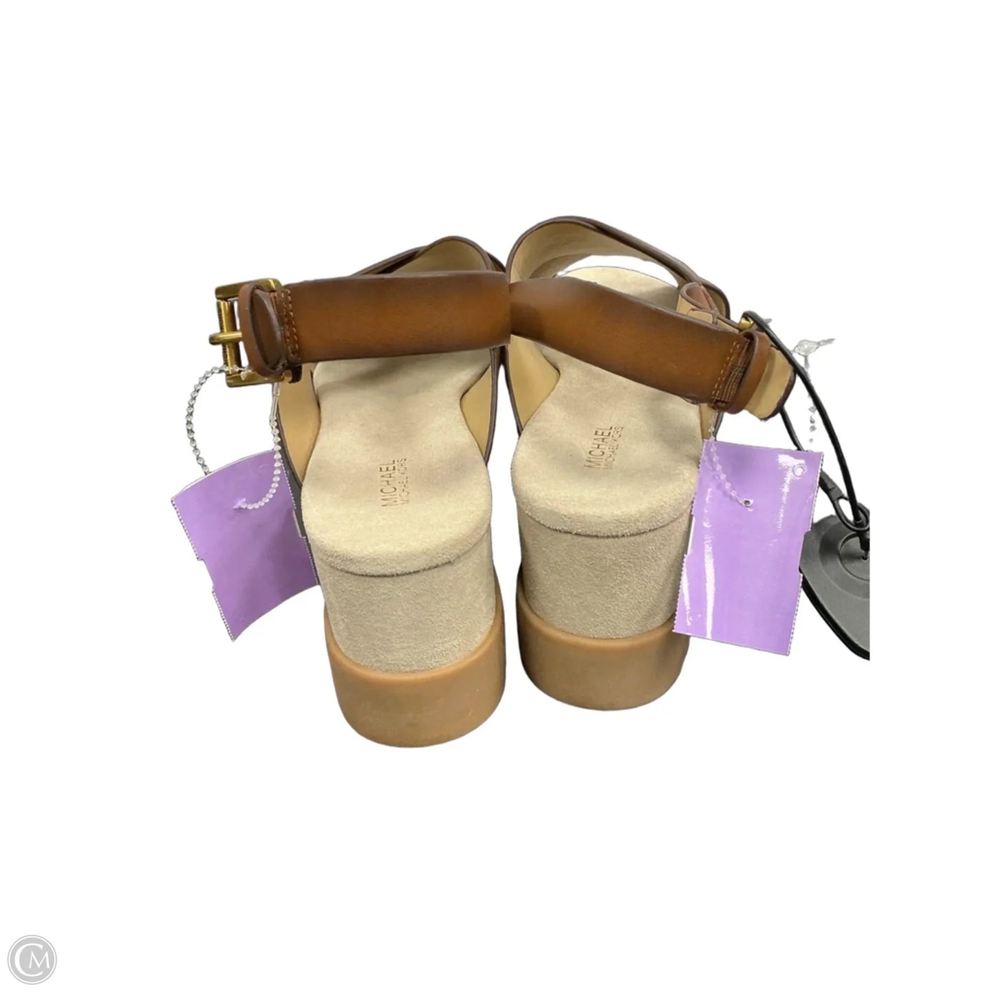 Sandals Heels Platform By Michael By Michael Kors In Tan, Size: 11