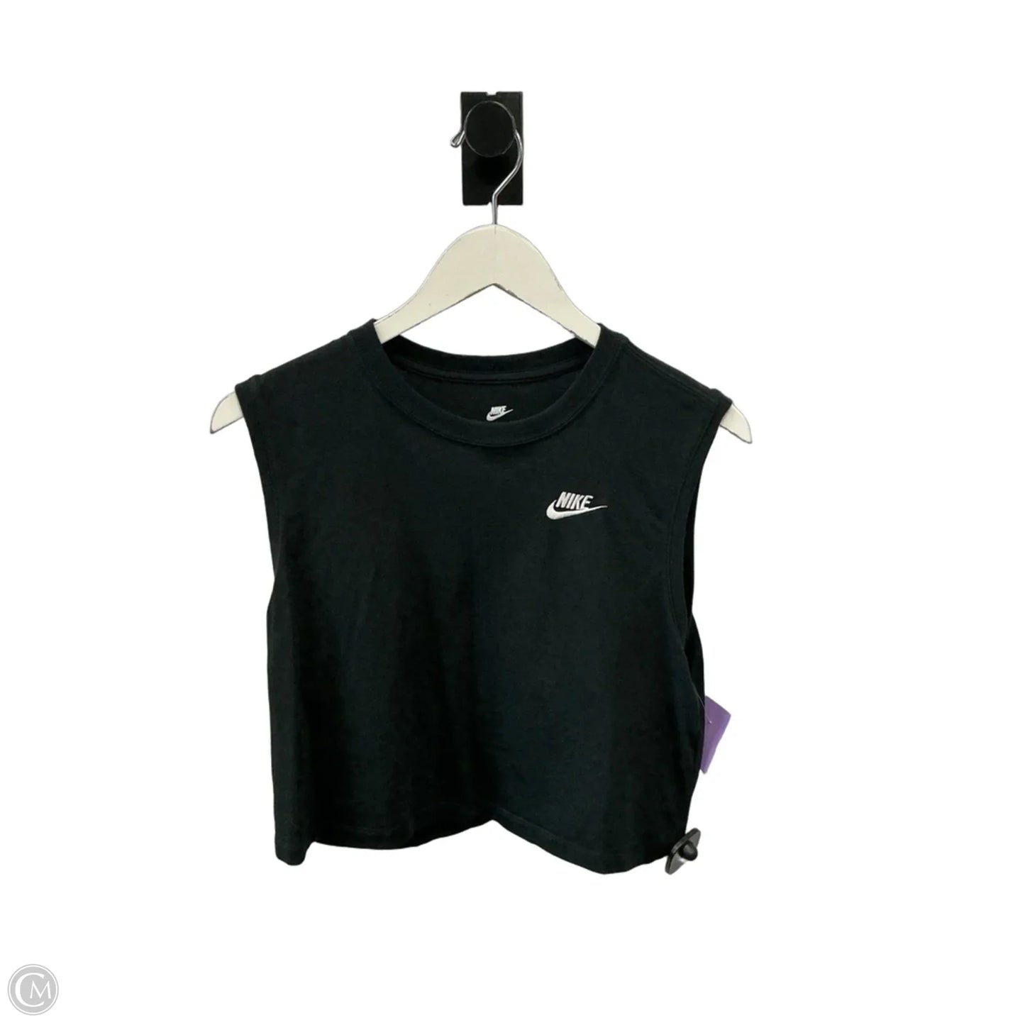 Athletic Top Short Sleeve By Nike Apparel In Black, Size: S