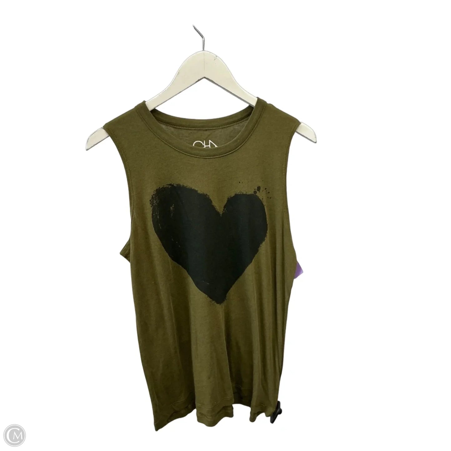 Top Sleeveless By Chaser In Green, Size: M