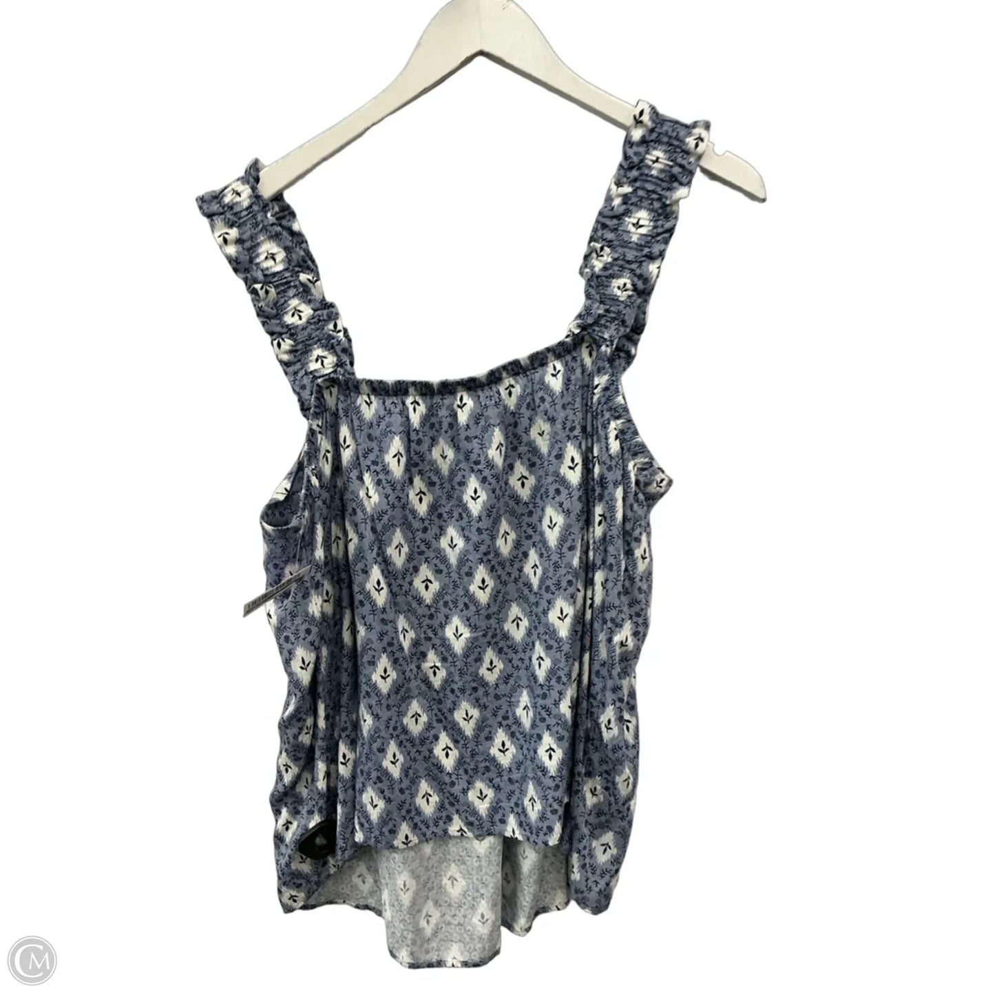 Top Sleeveless By Maurices In Blue & White, Size: Xl