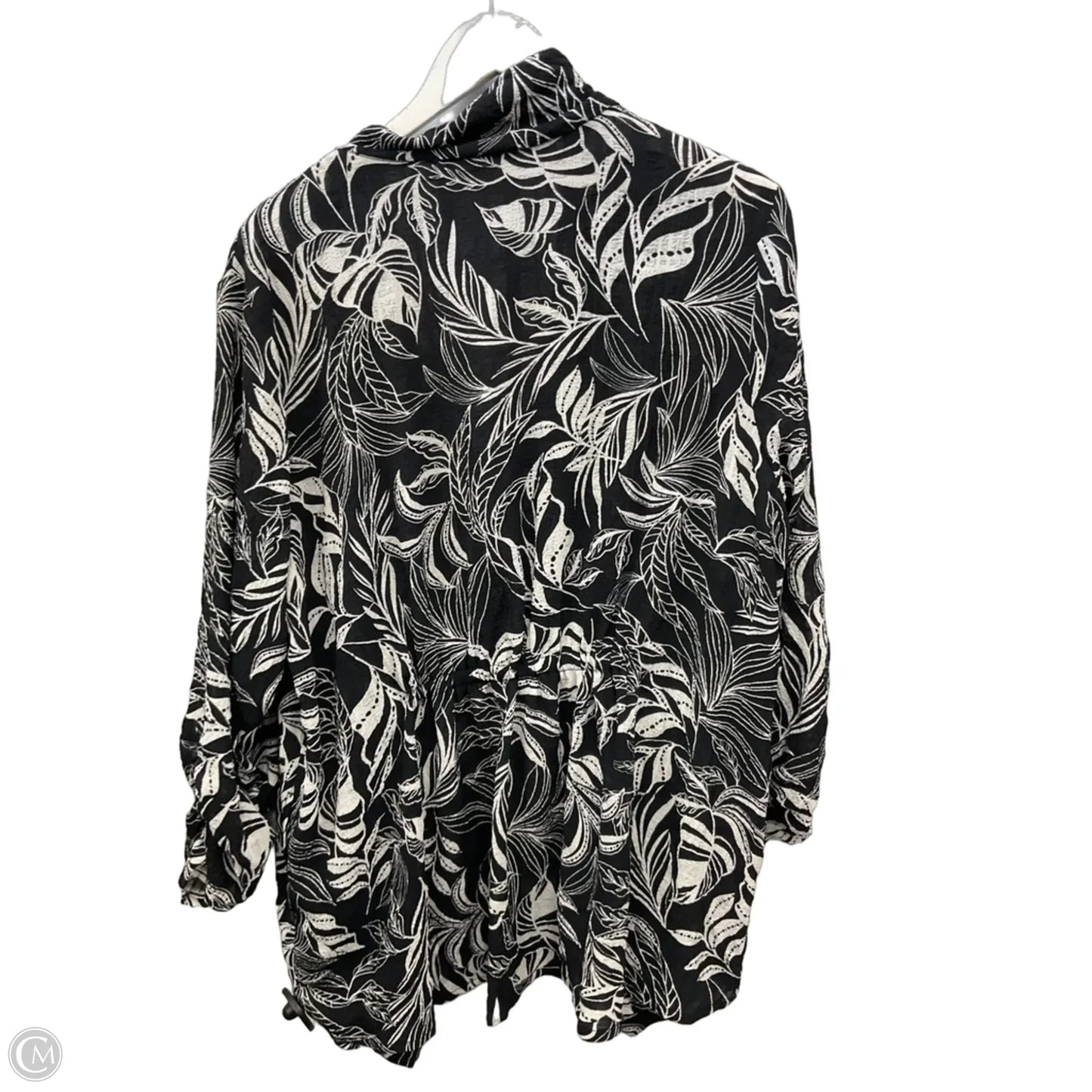 Cardigan By Susan Graver In Black & White, Size: 1x
