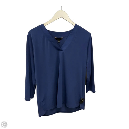 Top 3/4 Sleeve By Banana Republic In Blue, Size: M