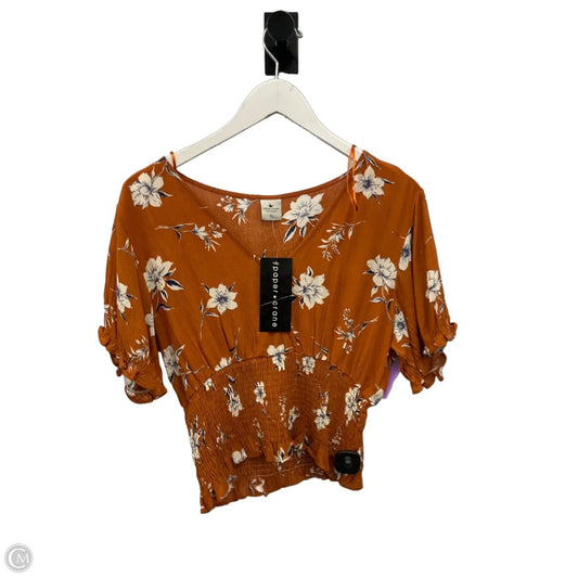 Top Short Sleeve By Paper Crane In Orange, Size: L