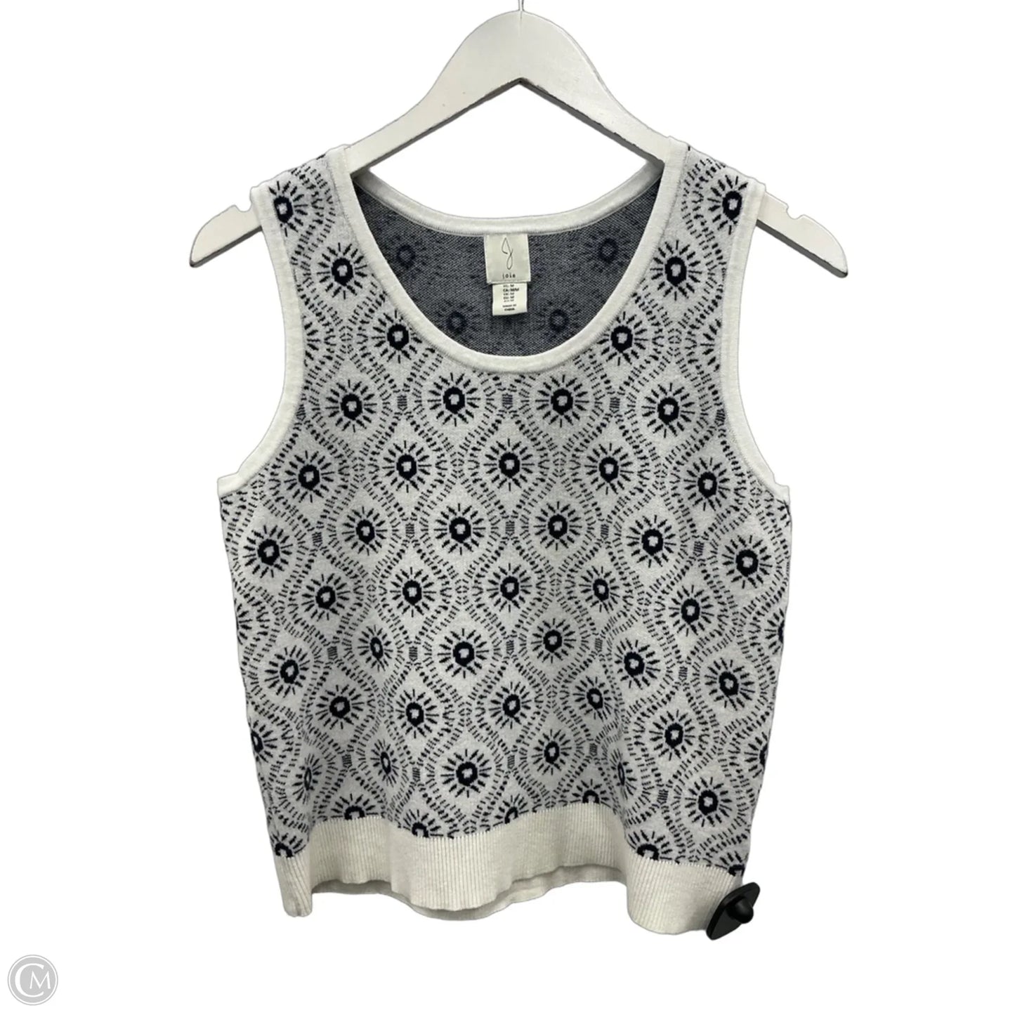 Top Sleeveless By Joie In Black & White, Size: M