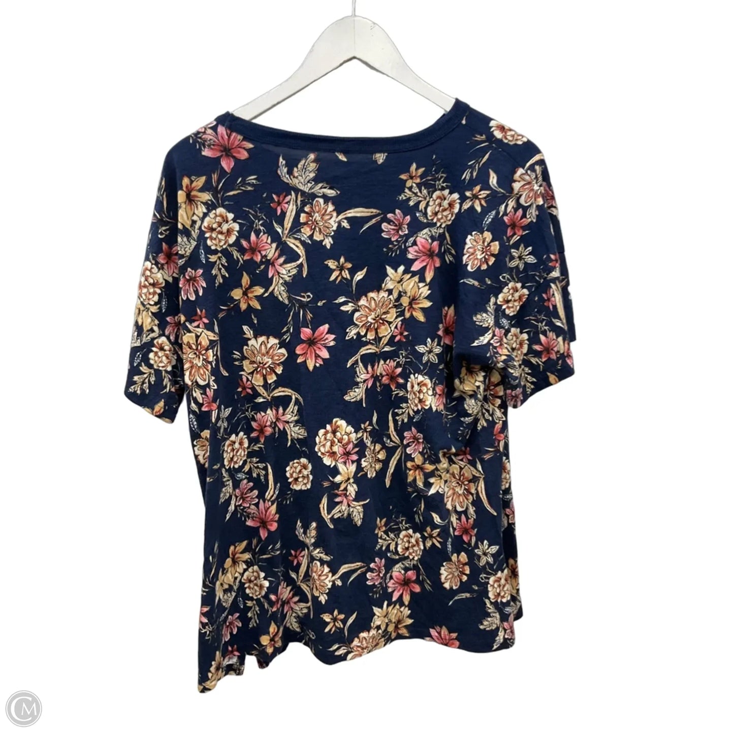 Top Short Sleeve By Maurices In Navy, Size: Xxl