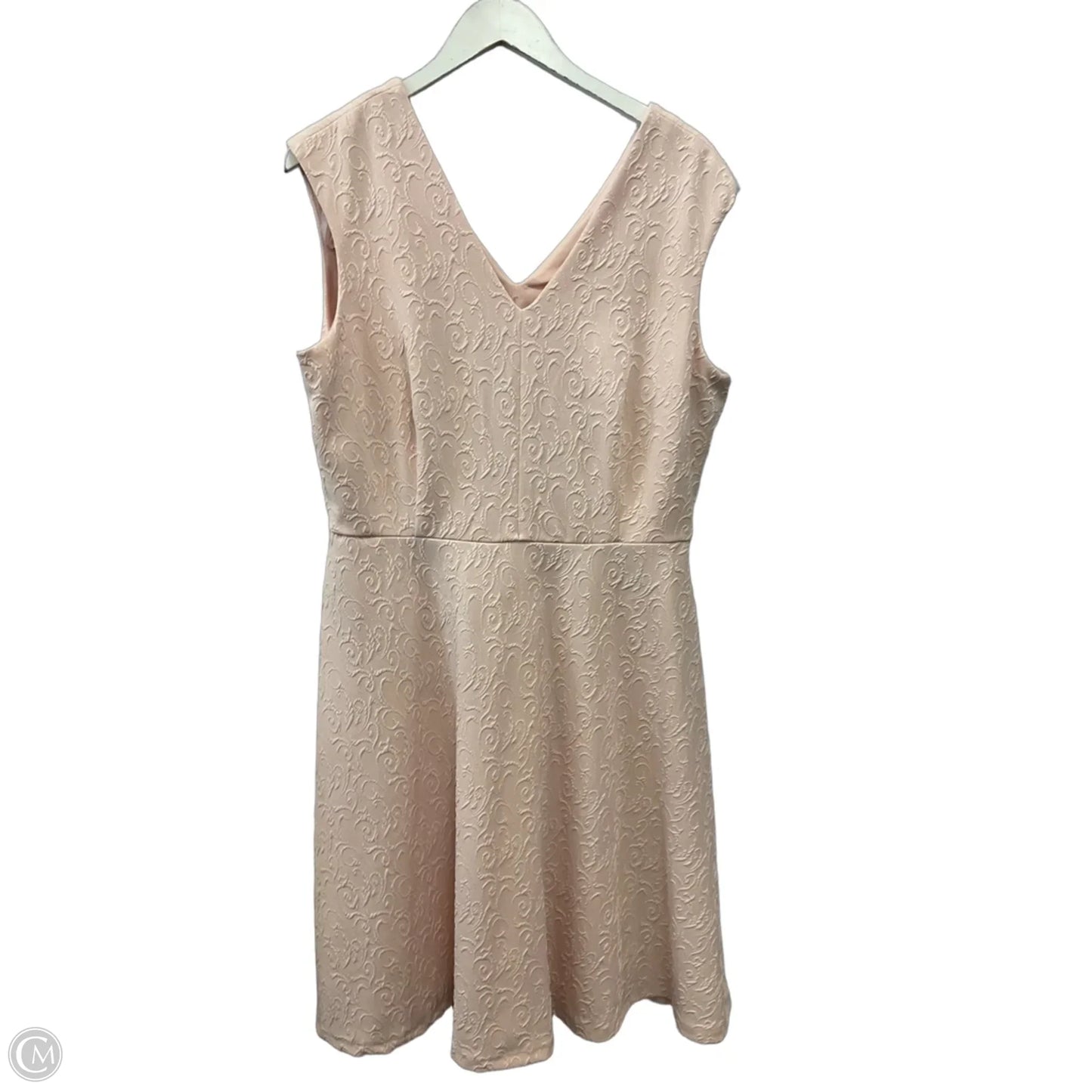 Dress Casual Midi By Studio 1 In Pink, Size: 1x