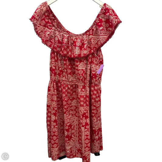 Dress Casual Midi By Faded Glory In Red, Size: Xxl