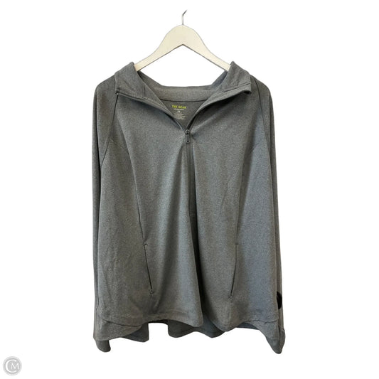 Athletic Jacket By Tek Gear In Grey, Size: 3x