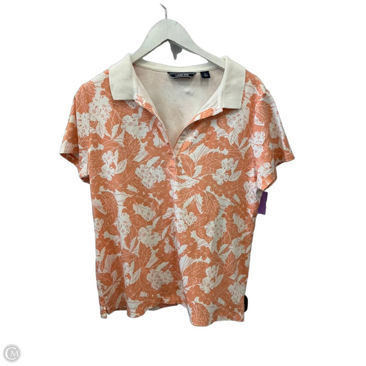 Top Short Sleeve By Lands End In Orange, Size: L