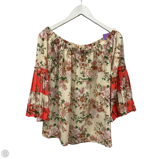 Top 3/4 Sleeve By Entro In Multi-colored, Size: M