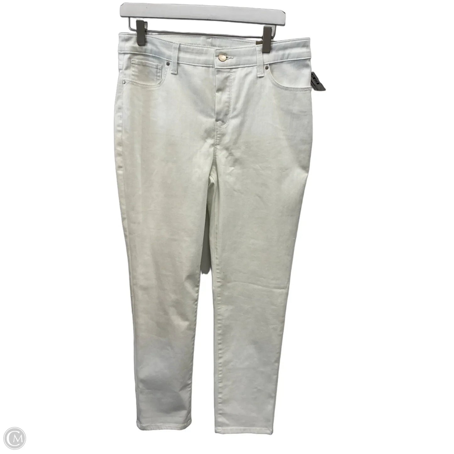 Jeans Skinny By Chicos In White Denim, Size: 8