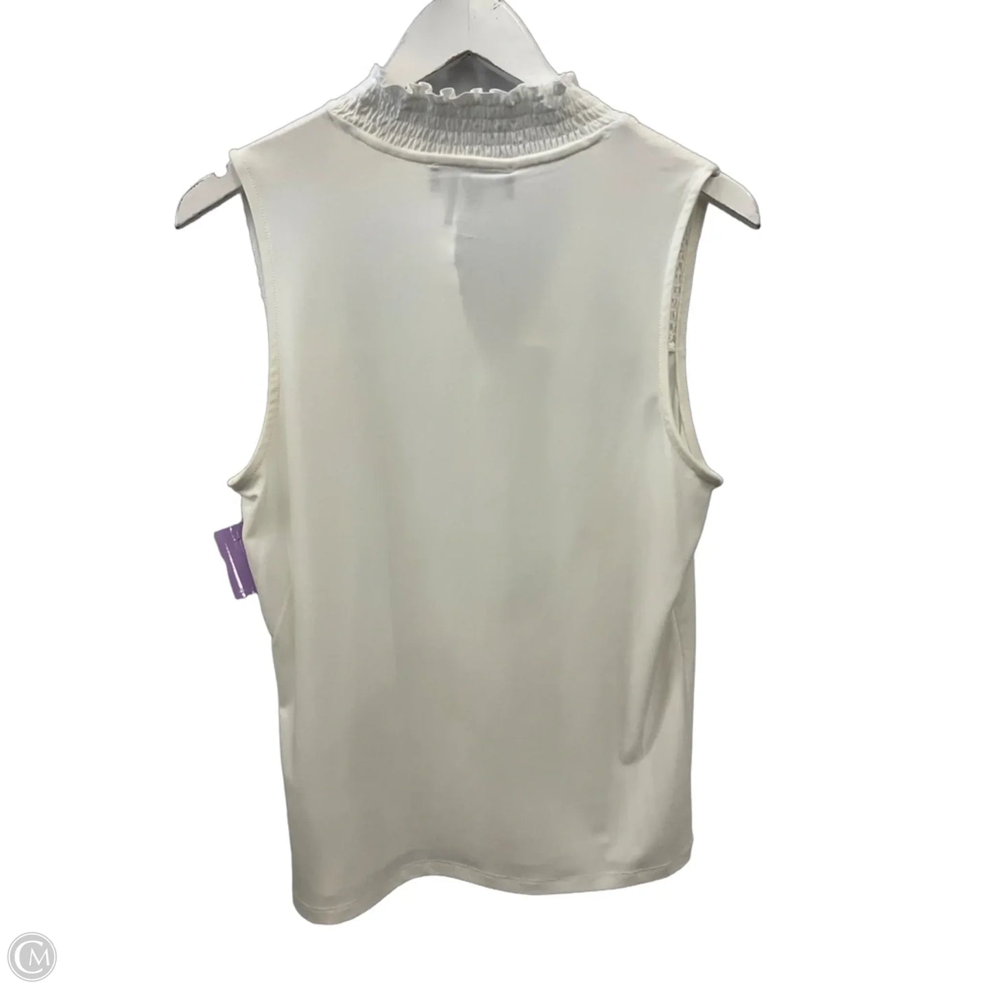 Top Sleeveless By Dkny In White, Size: M