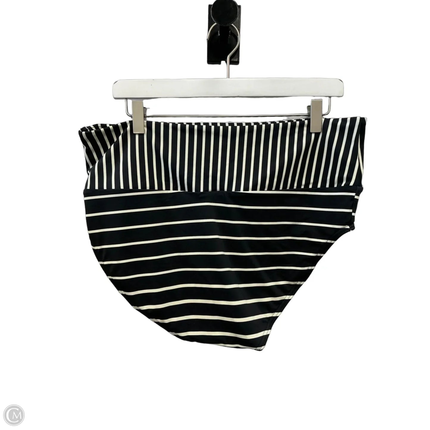 Swimsuit 2pc By Lands End In Black & Cream, Size: L