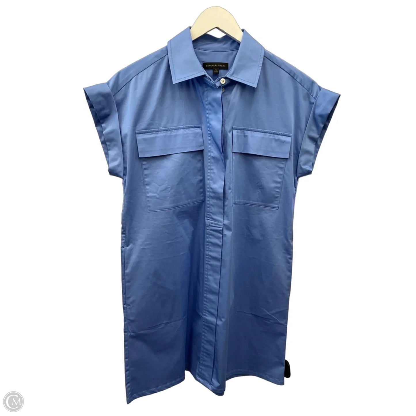 Dress Casual Midi By Banana Republic In Blue, Size: S