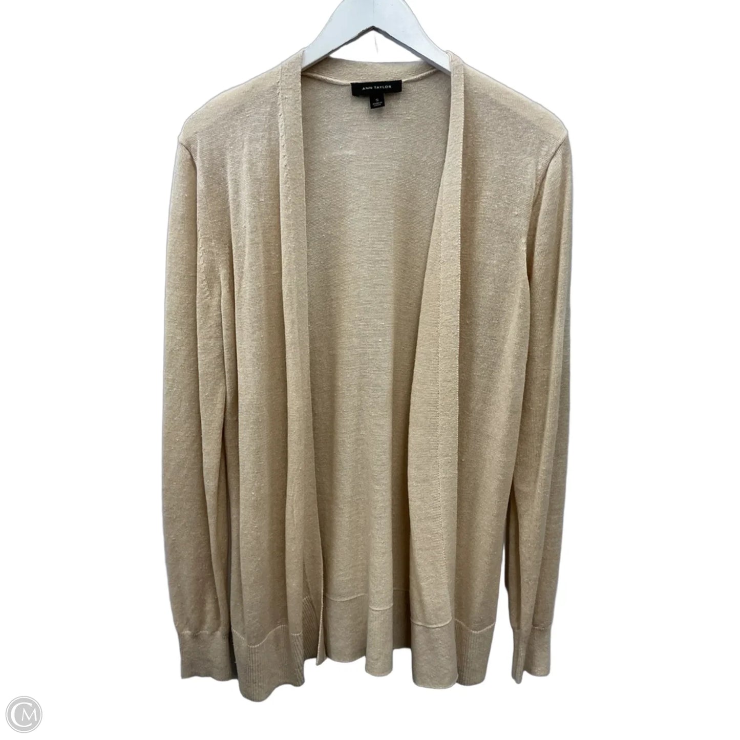 Sweater Cardigan By Ann Taylor In Cream, Size: S