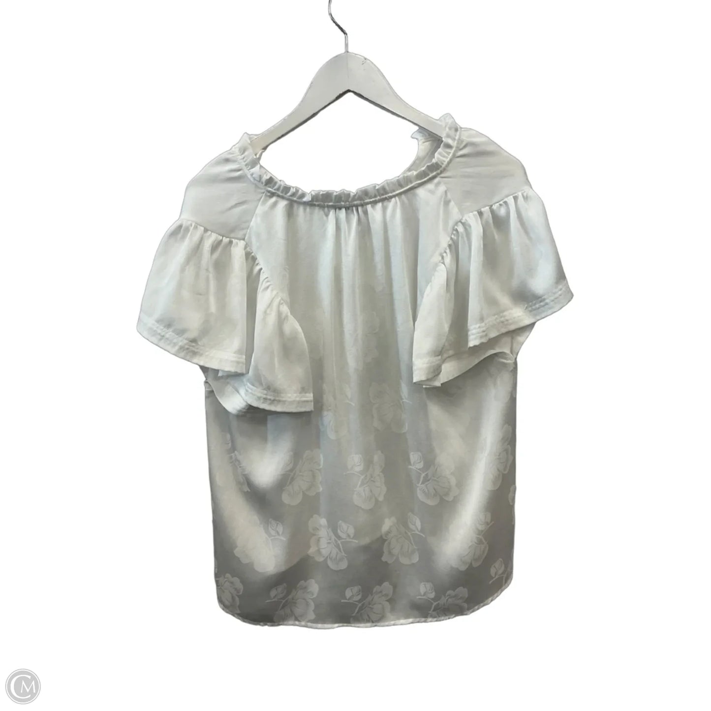Top Short Sleeve By Current Air In White, Size: L