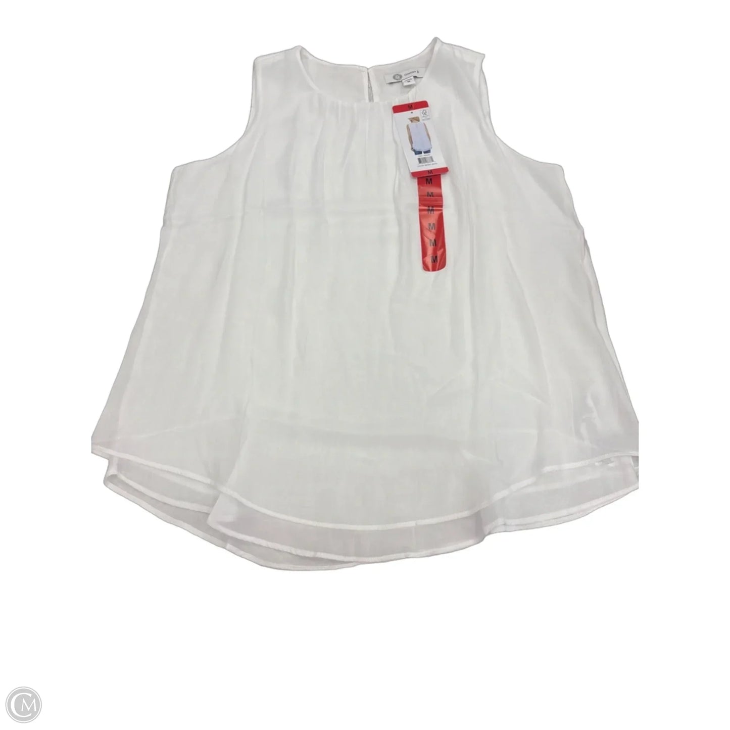 Top Sleeveless By Clothes Mentor In White, Size: M