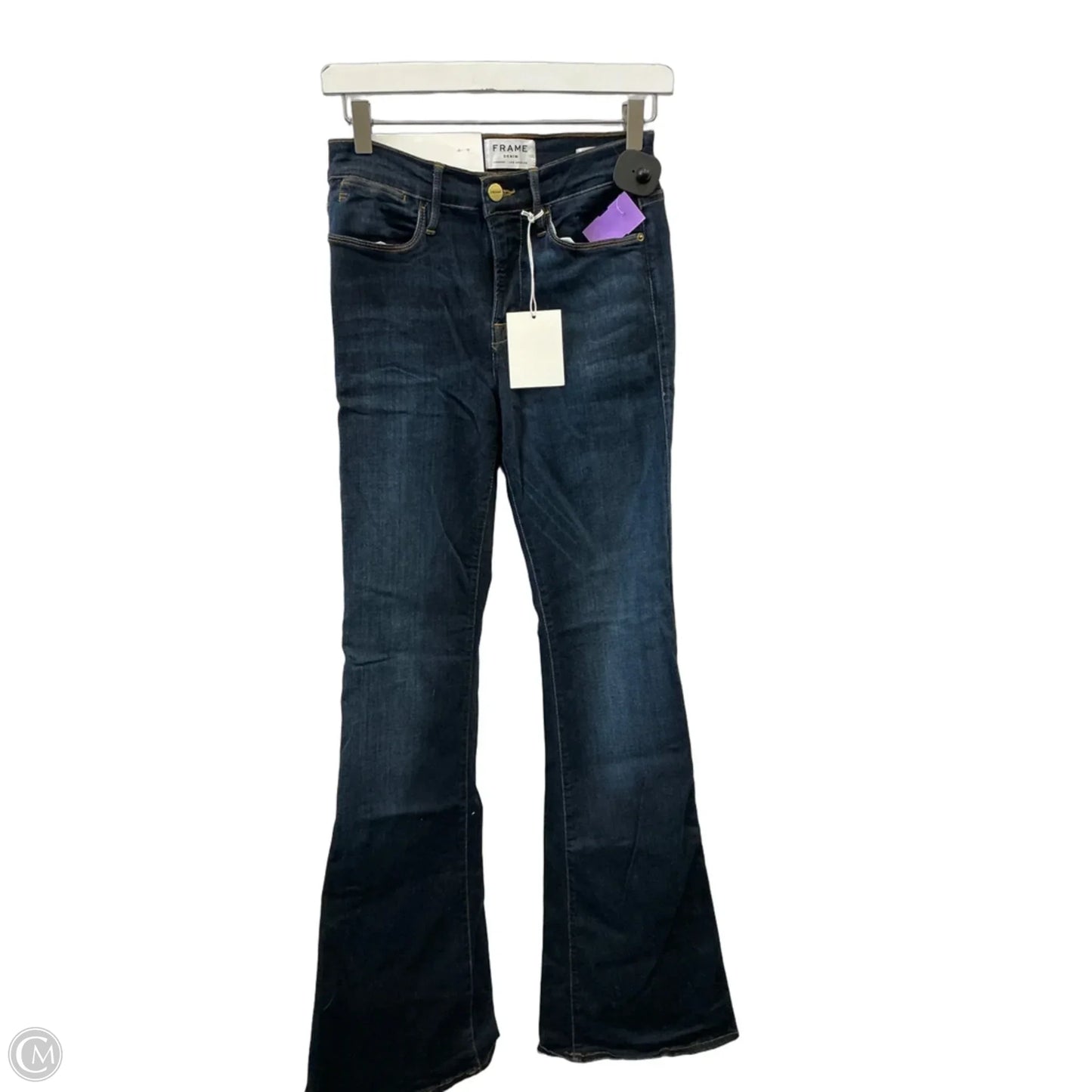Jeans Flared By Frame In Blue Denim, Size: 6