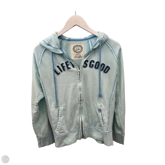 Athletic Jacket By Life Is Good In Blue, Size: M
