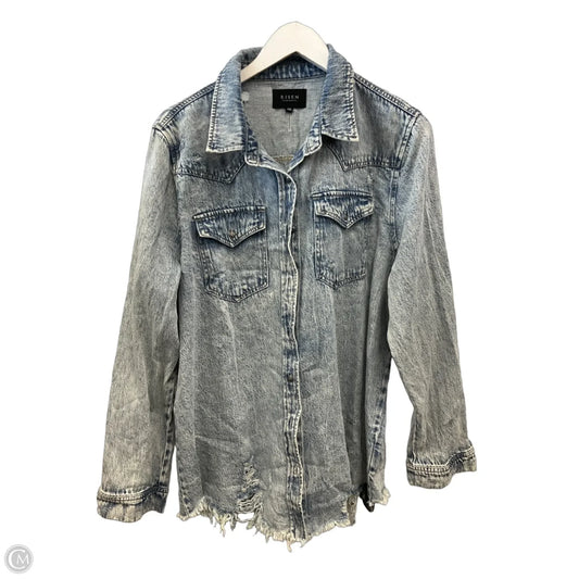 Jacket Denim By Risen In Blue Denim, Size: 1x