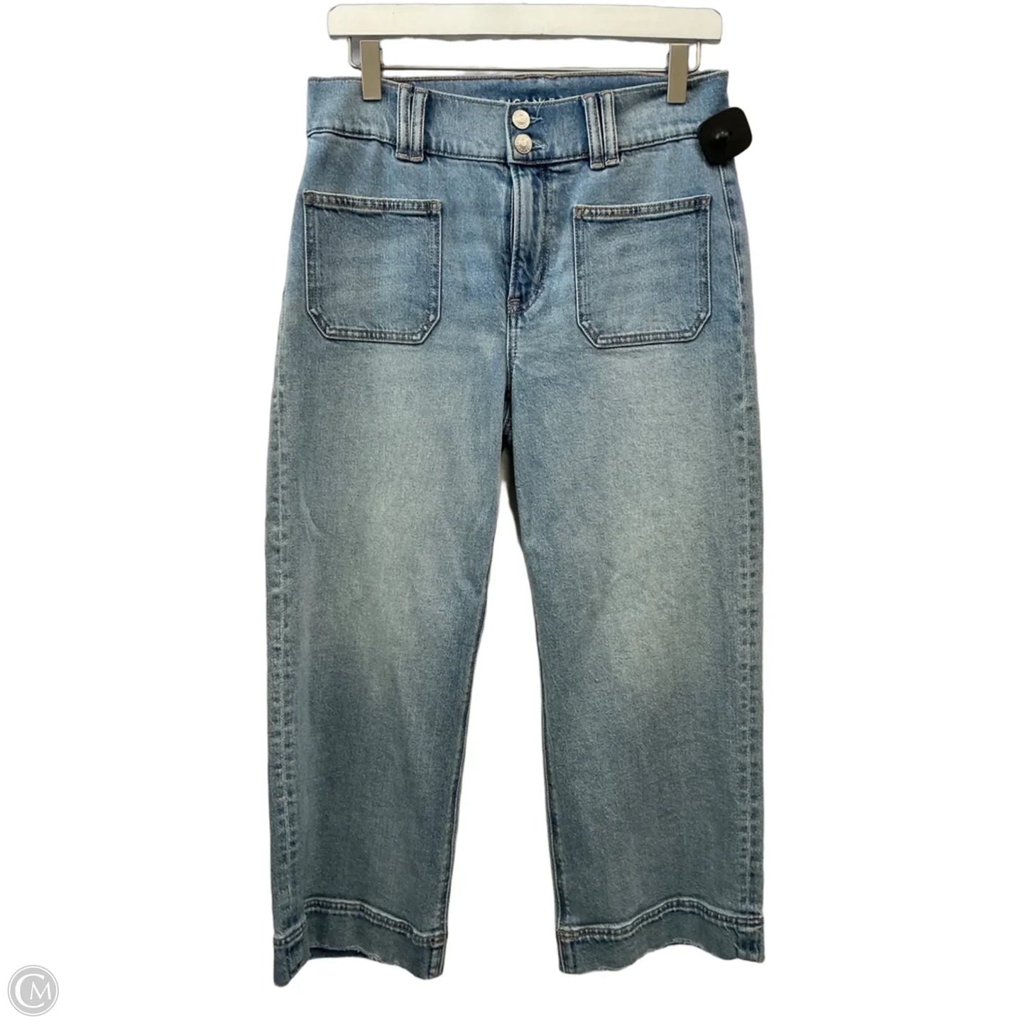 Jeans Cropped By American Eagle In Blue Denim, Size: 4