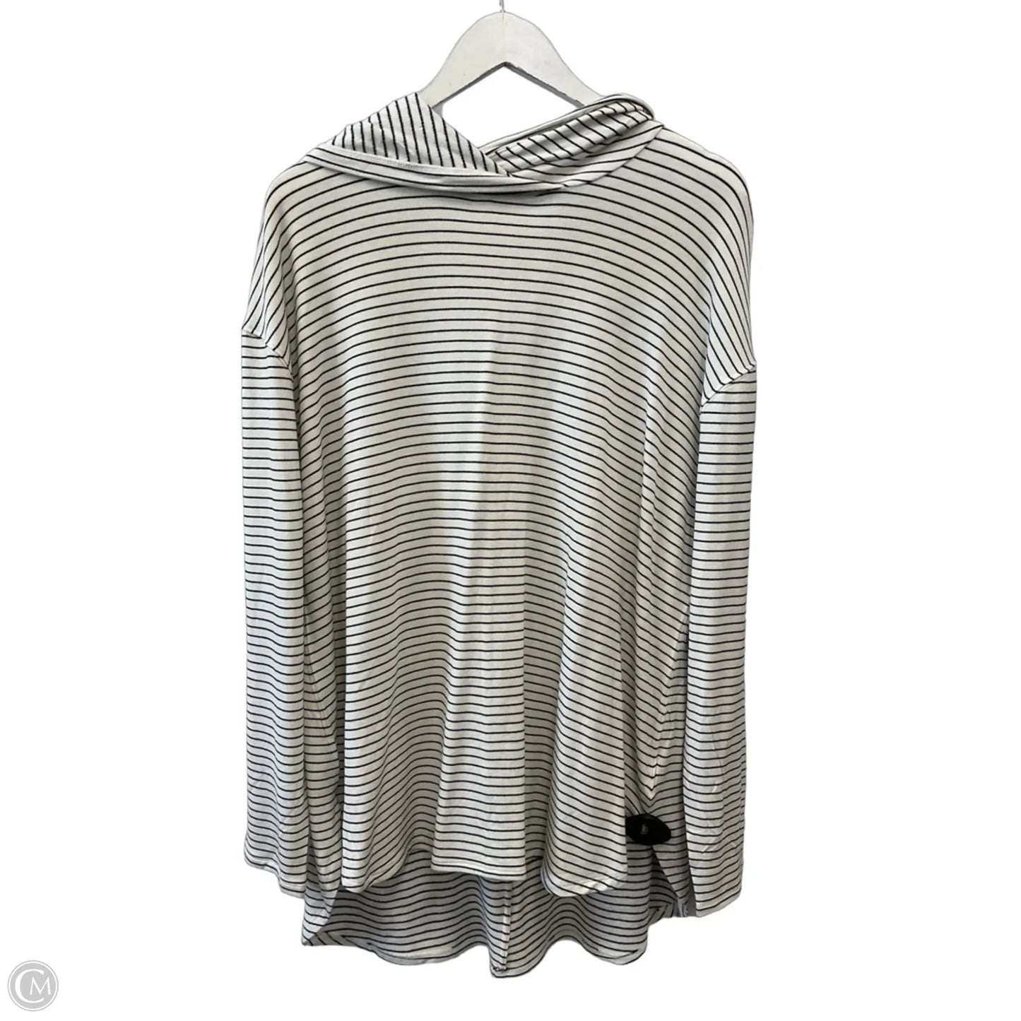 Top Long Sleeve By Daily Ritual In Black & White, Size: Xxl