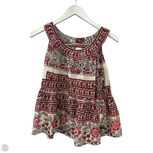 Top Sleeveless By Anna Sui In Red & White, Size: S