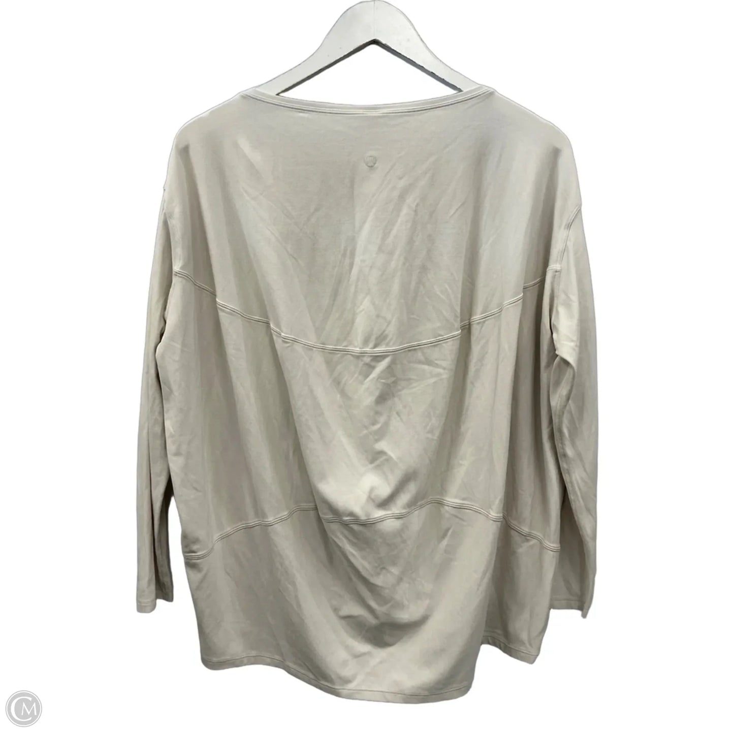 Athletic Top Long Sleeve Crewneck By Lululemon In Cream, Size: 8