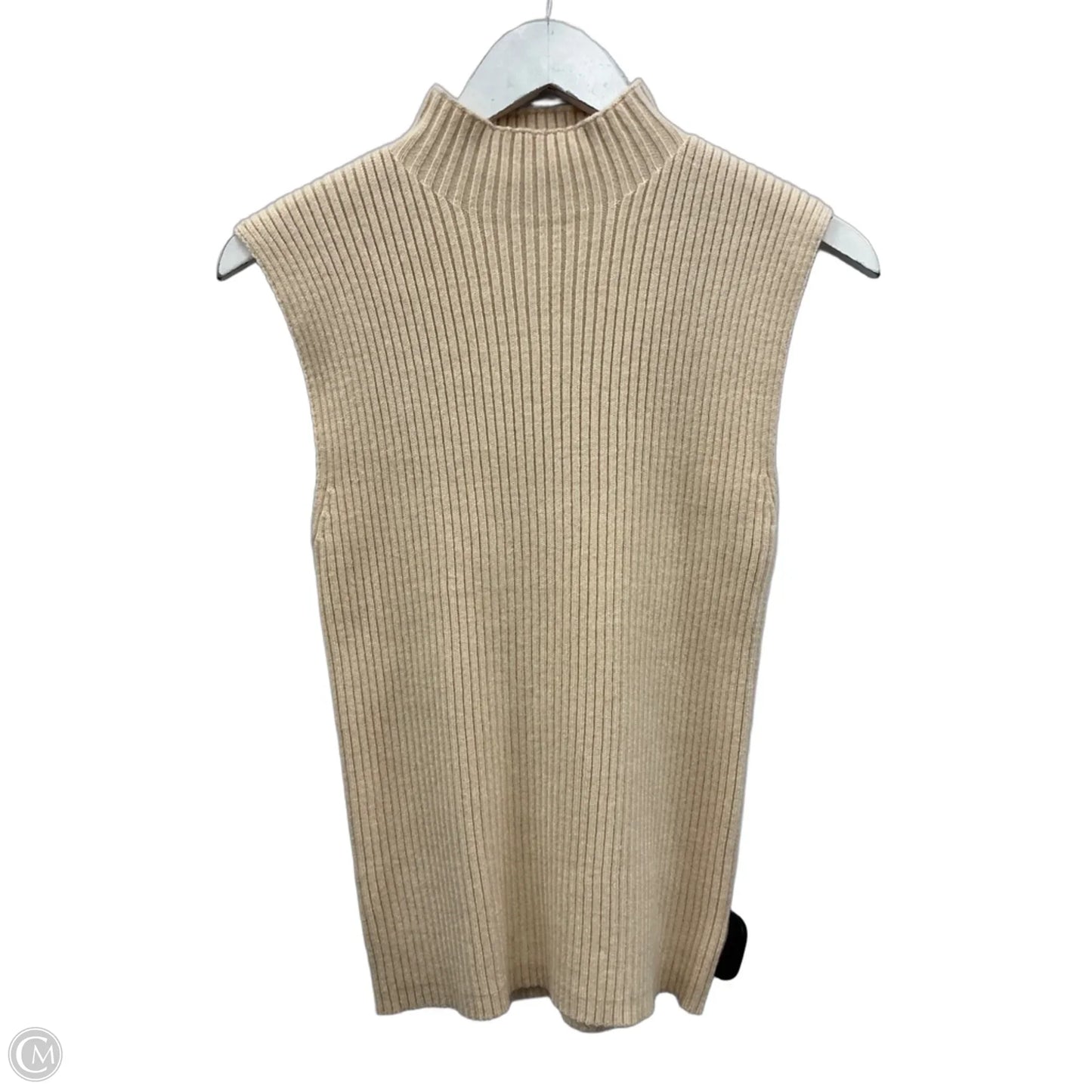 Sweater Short Sleeve By Clothes Mentor In Cream, Size: M