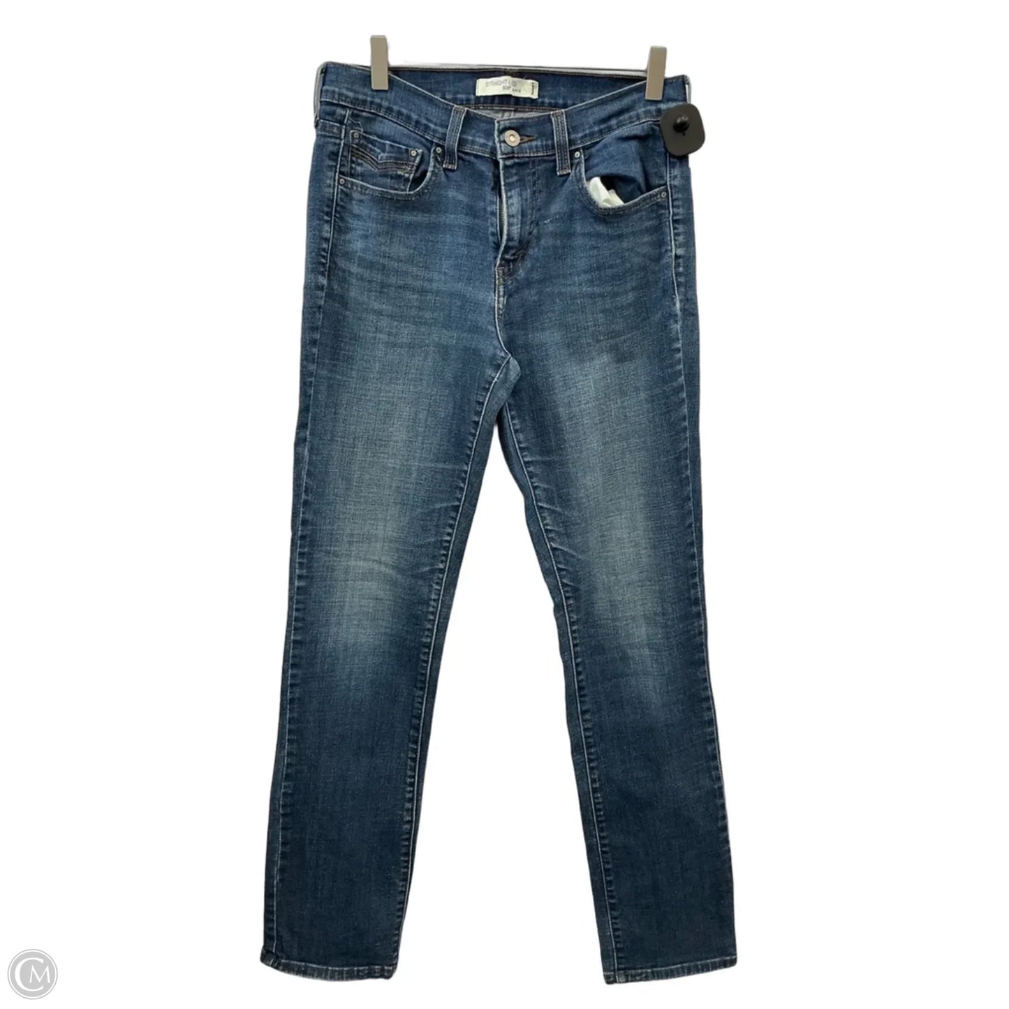 Jeans Straight By Levis In Blue Denim, Size: 6l